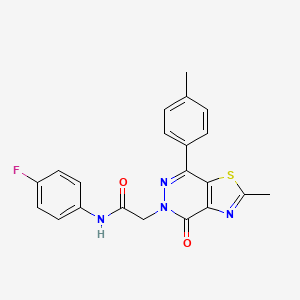 N-(4-fluorophenyl)-2-(2-methyl-4-oxo-7-(p-tolyl)thiazolo[4,5-d]pyridazin-5(4H)-yl)acetamide