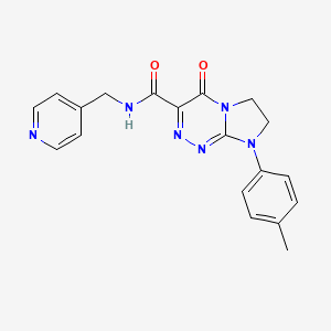 molecular formula C19H18N6O2 B2454795 4-oxo-N-(pyridin-4-ylmethyl)-8-(p-tolyl)-4,6,7,8-tetrahydroimidazo[2,1-c][1,2,4]triazine-3-carboxamide CAS No. 946229-97-6