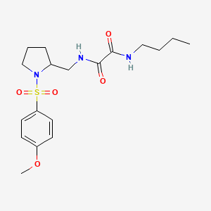 molecular formula C18H27N3O5S B2454796 N1-butyl-N2-((1-((4-methoxyphenyl)sulfonyl)pyrrolidin-2-yl)methyl)oxalamide CAS No. 896287-30-2