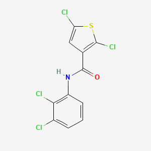 molecular formula C11H5Cl4NOS B2454798 2,5-dichloro-N-(2,3-dichlorophenyl)thiophene-3-carboxamide CAS No. 476627-49-3