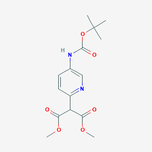 1,3-Dimethyl 2-(5-{[(tert-butoxy)carbonyl]amino}pyridin-2-yl)propanedioate