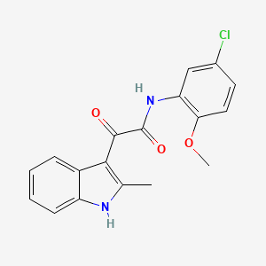 molecular formula C18H15ClN2O3 B2454804 N-(5-chloro-2-methoxyphenyl)-2-(2-methyl-1H-indol-3-yl)-2-oxoacetamide CAS No. 852372-12-4
