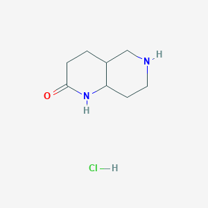 molecular formula C8H15ClN2O B2454837 Decahydro-1,6-naphthyridin-2-one hydrochloride CAS No. 1955531-43-7