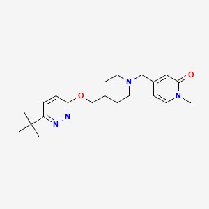 4-[[4-[(6-Tert-butylpyridazin-3-yl)oxymethyl]piperidin-1-yl]methyl]-1-methylpyridin-2-one