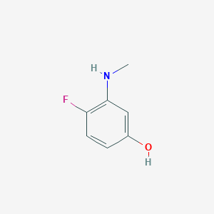 molecular formula C7H8FNO B2454853 4-Fluoro-3-(methylamino)phenol CAS No. 1228996-53-9