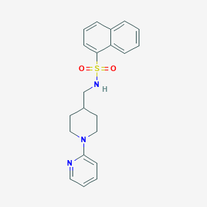 molecular formula C21H23N3O2S B2454862 N-((1-(吡啶-2-基)哌啶-4-基)甲基)萘-1-磺酰胺 CAS No. 1234896-16-2