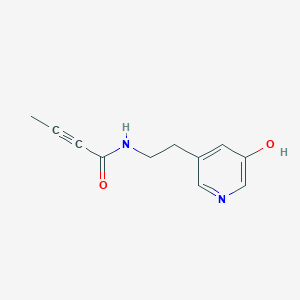 molecular formula C11H12N2O2 B2454865 N-[2-(5-Hydroxypyridin-3-yl)ethyl]but-2-ynamide CAS No. 2411200-91-2