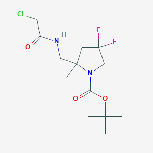 Tert-butyl 2-[[(2-chloroacetyl)amino]methyl]-4,4-difluoro-2-methylpyrrolidine-1-carboxylate