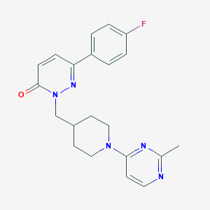 molecular formula C21H22FN5O B2454881 6-(4-Fluorophenyl)-2-[[1-(2-methylpyrimidin-4-yl)piperidin-4-yl]methyl]pyridazin-3-one CAS No. 2380171-73-1