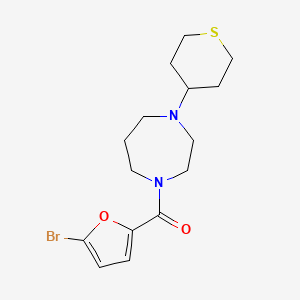 (5-bromofuran-2-yl)(4-(tetrahydro-2H-thiopyran-4-yl)-1,4-diazepan-1-yl)methanone