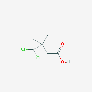 molecular formula C6H8Cl2O2 B2454886 2-(2,2-Dichloro-1-methylcyclopropyl)acetic acid CAS No. 5508-89-4