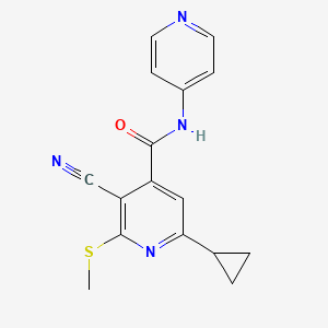 3-cyano-6-cyclopropyl-2-(methylsulfanyl)-N-(pyridin-4-yl)pyridine-4-carboxamide