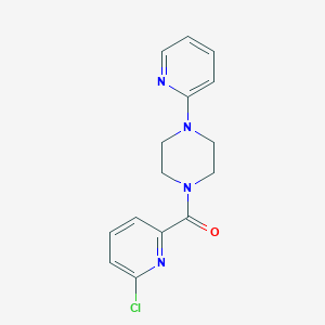 molecular formula C15H15ClN4O B2454894 (6-Chloropyridin-2-yl)-(4-pyridin-2-ylpiperazin-1-yl)methanone CAS No. 1455625-67-8