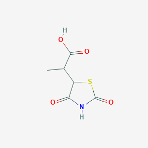 molecular formula C6H7NO4S B2454896 2-(2,4-Dioxo-1,3-thiazolidin-5-yl)propanoic acid CAS No. 88393-84-4