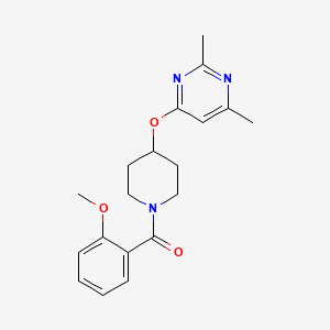 molecular formula C19H23N3O3 B2454905 (4-((2,6-二甲基嘧啶-4-基)氧基)哌啶-1-基)(2-甲氧基苯基)甲酮 CAS No. 2034472-55-2
