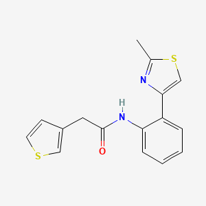 molecular formula C16H14N2OS2 B2454912 N-(2-(2-methylthiazol-4-yl)phenyl)-2-(thiophen-3-yl)acetamide CAS No. 1798046-39-5