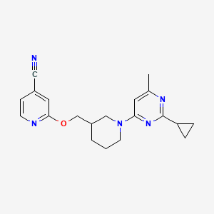 2-[[1-(2-Cyclopropyl-6-methylpyrimidin-4-yl)piperidin-3-yl]methoxy]pyridine-4-carbonitrile