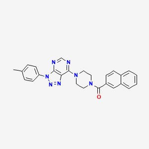 naphthalen-2-yl(4-(3-(p-tolyl)-3H-[1,2,3]triazolo[4,5-d]pyrimidin-7-yl)piperazin-1-yl)methanone