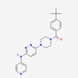 molecular formula C24H28N6O B2454927 (4-(Tert-butyl)phenyl)(4-(6-(pyridin-4-ylamino)pyridazin-3-yl)piperazin-1-yl)methanone CAS No. 1021039-18-8