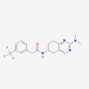 molecular formula C19H21F3N4O B2454949 N-[2-(dimethylamino)-5,6,7,8-tetrahydroquinazolin-6-yl]-2-[3-(trifluoromethyl)phenyl]acetamide CAS No. 2097890-57-6