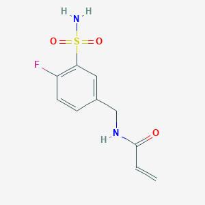 N-[(4-Fluoro-3-sulfamoylphenyl)methyl]prop-2-enamide