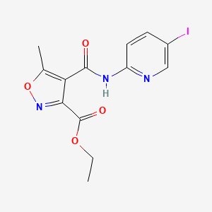 Ethyl 4-[(5-iodopyridin-2-yl)carbamoyl]-5-methyl-1,2-oxazole-3-carboxylate
