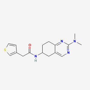 molecular formula C16H20N4OS B2454954 N-[2-(dimethylamino)-5,6,7,8-tetrahydroquinazolin-6-yl]-2-(thiophen-3-yl)acetamide CAS No. 2097900-16-6