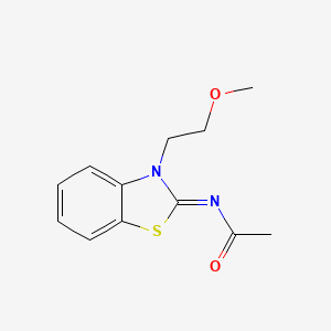 molecular formula C12H14N2O2S B2454960 (Z)-N-(3-(2-methoxyethyl)benzo[d]thiazol-2(3H)-ylidene)acetamide CAS No. 864975-50-8
