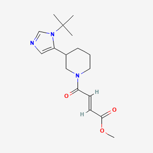 molecular formula C17H25N3O3 B2454963 Methyl (E)-4-[3-(3-tert-butylimidazol-4-yl)piperidin-1-yl]-4-oxobut-2-enoate CAS No. 2411338-58-2