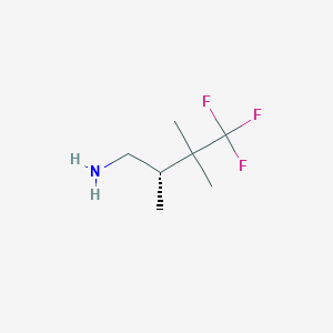 (2S)-4,4,4-Trifluoro-2,3,3-trimethylbutan-1-amine