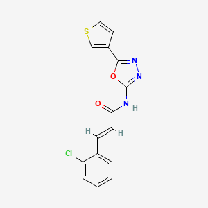 molecular formula C15H10ClN3O2S B2454986 (E)-3-(2-chlorophenyl)-N-(5-(thiophen-3-yl)-1,3,4-oxadiazol-2-yl)acrylamide CAS No. 1226487-98-4