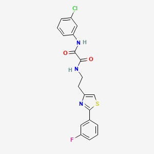 molecular formula C19H15ClFN3O2S B2454993 N1-(3-chlorophenyl)-N2-(2-(2-(3-fluorophenyl)thiazol-4-yl)ethyl)oxalamide CAS No. 895783-73-0