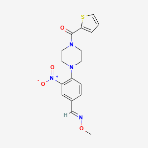 3-nitro-4-[4-(2-thienylcarbonyl)piperazino]benzenecarbaldehyde O-methyloxime