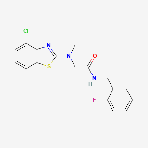 2-((4-chlorobenzo[d]thiazol-2-yl)(methyl)amino)-N-(2-fluorobenzyl)acetamide