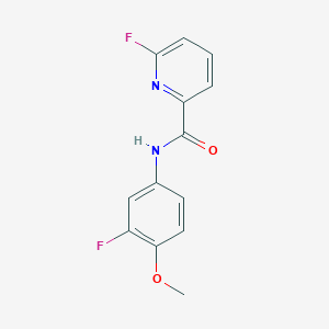 molecular formula C13H10F2N2O2 B2455004 6-fluoro-N-(3-fluoro-4-methoxyphenyl)pyridine-2-carboxamide CAS No. 1444701-85-2