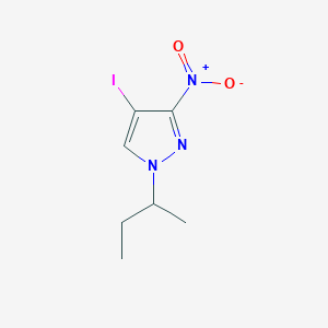 molecular formula C7H10IN3O2 B2455006 4-Iodo-1-(methylpropyl)-3-nitropyrazole CAS No. 1354705-46-6