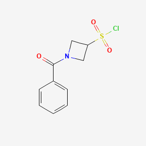 molecular formula C10H10ClNO3S B2455010 1-Benzoylazetidine-3-sulfonyl chloride CAS No. 1461715-55-8
