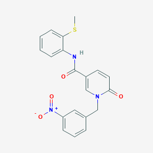 molecular formula C20H17N3O4S B2455011 N-(2-(methylthio)phenyl)-1-(3-nitrobenzyl)-6-oxo-1,6-dihydropyridine-3-carboxamide CAS No. 900010-07-3