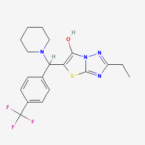 2-Ethyl-5-(piperidin-1-yl(4-(trifluoromethyl)phenyl)methyl)thiazolo[3,2-b][1,2,4]triazol-6-ol