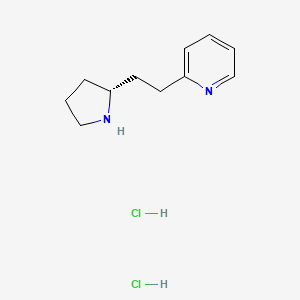 molecular formula C11H18Cl2N2 B2455024 (R)-2-(2-(Pyrrolidin-2-yl)ethyl)pyridine dihydrochloride CAS No. 2173637-57-3
