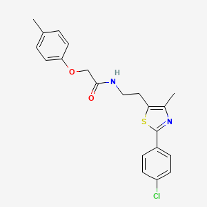 molecular formula C21H21ClN2O2S B2455027 N-{2-[2-(4-chlorophenyl)-4-methyl-1,3-thiazol-5-yl]ethyl}-2-(4-methylphenoxy)acetamide CAS No. 946374-59-0