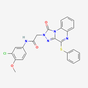 molecular formula C24H18ClN5O3S B2455029 N-(3-chloro-4-methoxyphenyl)-2-(1-oxo-4-(phenylthio)-[1,2,4]triazolo[4,3-a]quinoxalin-2(1H)-yl)acetamide CAS No. 1111260-68-4