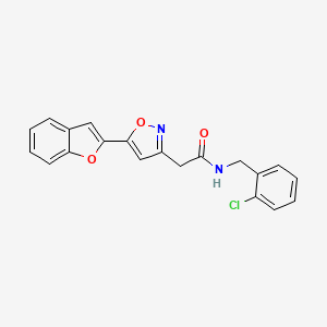 2-(5-(benzofuran-2-yl)isoxazol-3-yl)-N-(2-chlorobenzyl)acetamide