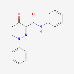 molecular formula C18H15N3O2 B2455050 N-(2-甲苯基)-4-氧代-1-苯基-1,4-二氢吡哒嗪-3-甲酰胺 CAS No. 478063-36-4
