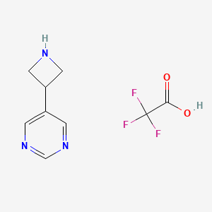 molecular formula C9H10F3N3O2 B2455058 5-(Azetidin-3-yl)pyrimidine trifluoroacetic acid CAS No. 2303565-54-8