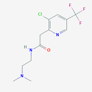 molecular formula C12H15ClF3N3O B2455059 2-[3-chloro-5-(trifluoromethyl)-2-pyridinyl]-N-[2-(dimethylamino)ethyl]acetamide CAS No. 691869-10-0