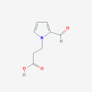 molecular formula C8H9NO3 B2455061 3-(2-Formyl-1h-pyrrol-1-yl)propanoic acid CAS No. 90005-94-0