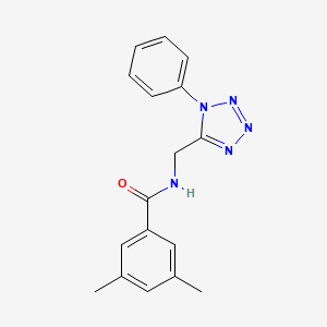 molecular formula C17H17N5O B2455068 3,5-dimethyl-N-((1-phenyl-1H-tetrazol-5-yl)methyl)benzamide CAS No. 921055-15-4