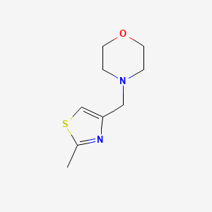 molecular formula C9H14N2OS B2455074 4-[(2-Methyl-1,3-thiazol-4-yl)methyl]morpholine CAS No. 17386-19-5