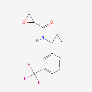 molecular formula C13H12F3NO2 B2455075 N-[1-[3-(Trifluoromethyl)phenyl]cyclopropyl]oxirane-2-carboxamide CAS No. 2411266-42-5